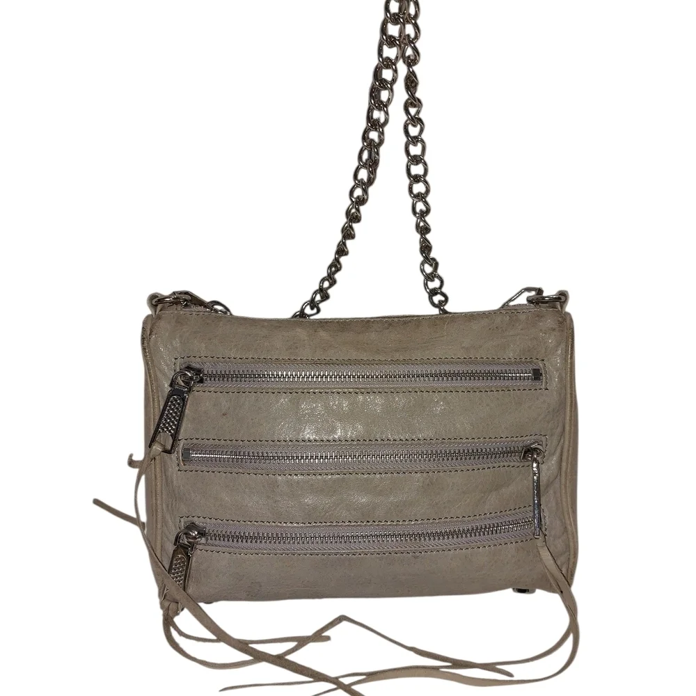 Rebecca Minkoff Tan Crossbody Bag with Elegant Minimalism